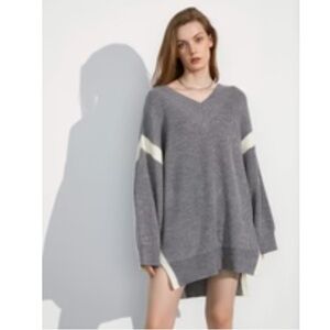 BNWT J.ING Sabine Grey Oversized Sweater - S/M Grey knit sweater